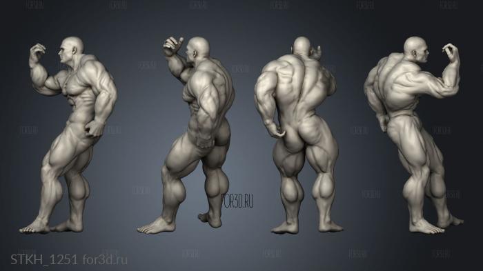 Bodybuilder stl model for CNC