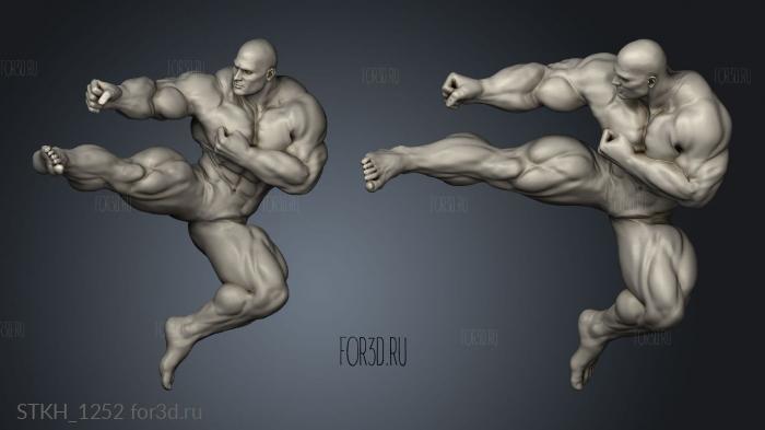 Bodybuilder stl model for CNC