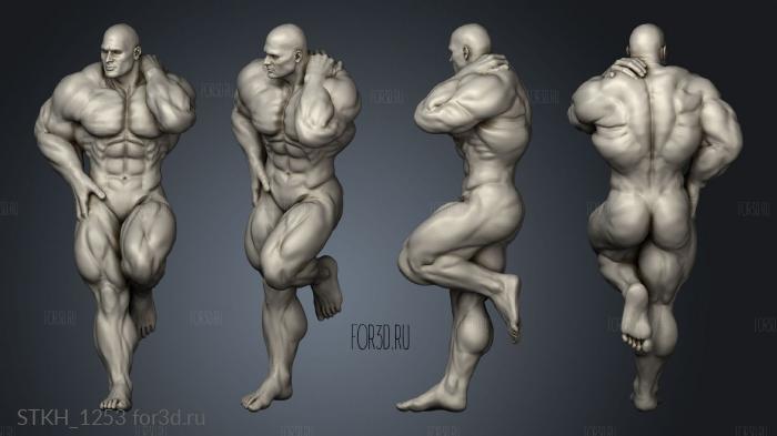 Bodybuilder stl model for CNC