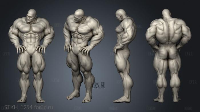 Bodybuilder stl model for CNC