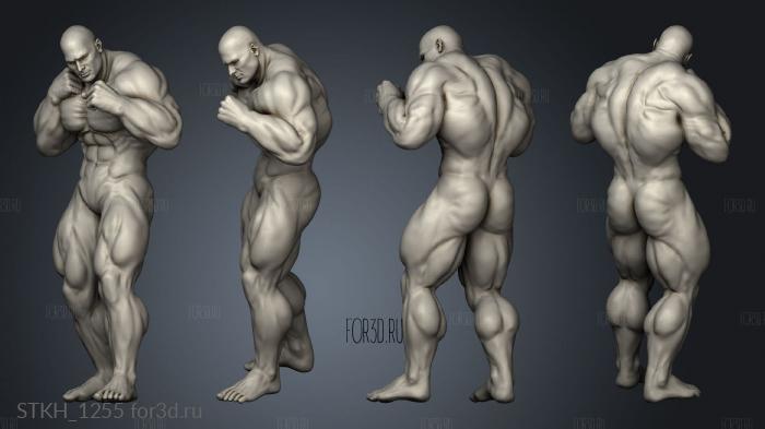 Bodybuilder stl model for CNC