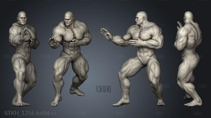 Bodybuilder stl model for CNC