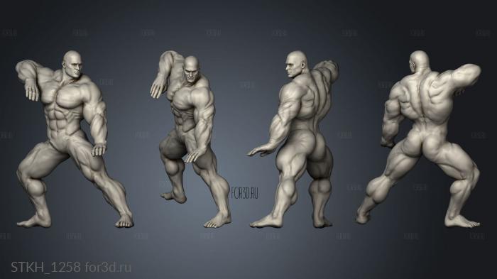 Bodybuilder stl model for CNC