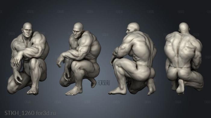 Bodybuilder stl model for CNC