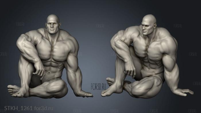 Bodybuilder stl model for CNC