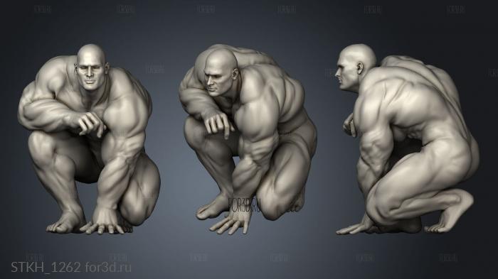 Bodybuilder stl model for CNC