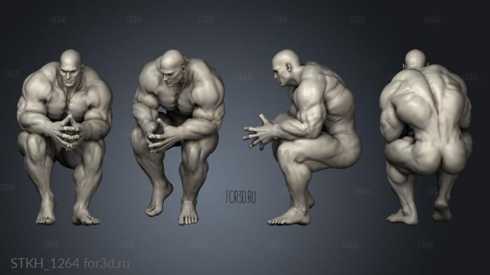 Bodybuilder stl model for CNC