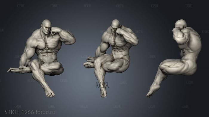 Bodybuilder stl model for CNC