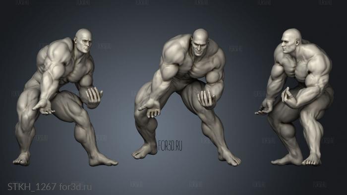 Bodybuilder stl model for CNC