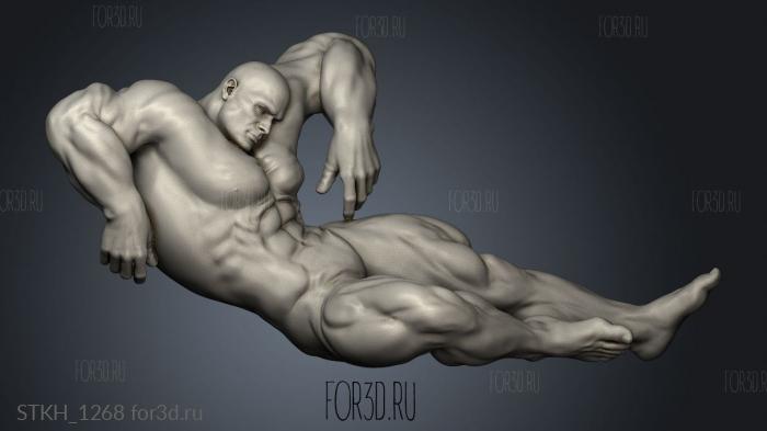 Bodybuilder stl model for CNC