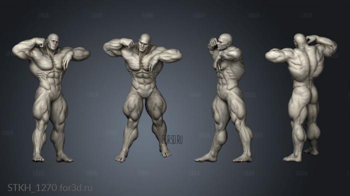 Bodybuilder stl model for CNC