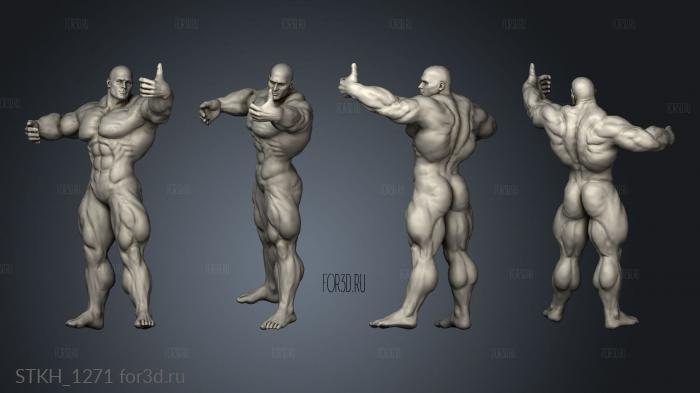 Bodybuilder Figures Bodybuilder stl model for CNC