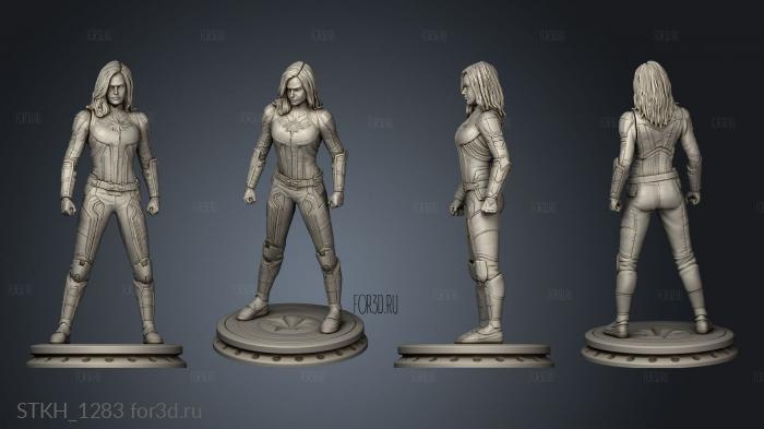 Captain Marvel stl model for CNC