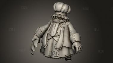 Классический Шеф-повар ресторана Salween 3d stl модель для ЧПУ