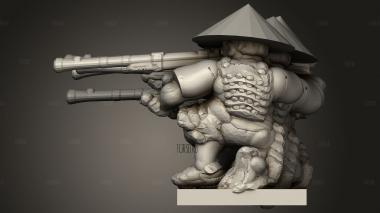 Темно-Серые Самураи-Артиллеристы 3d stl модель для ЧПУ