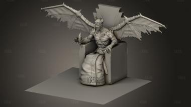 Демон и трон 3d stl модель для ЧПУ