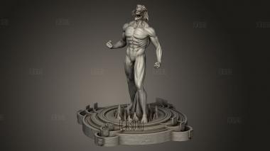 Эрен и Стены Шингеки Кеджин эренд 3d stl модель для ЧПУ