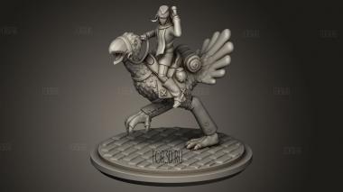 Фантастическое Королевство Гибли-Женщина-Наездница 3d stl модель для ЧПУ