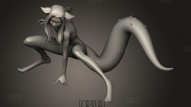 Дух Лисы хули цзин 3d stl модель для ЧПУ