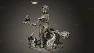 ТАРЕЛКА Джигглистикс-юная ведьма-Ворон 3d stl модель для ЧПУ