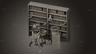 Ночь в библиотеке ВНИЗУ 3d stl модель для ЧПУ