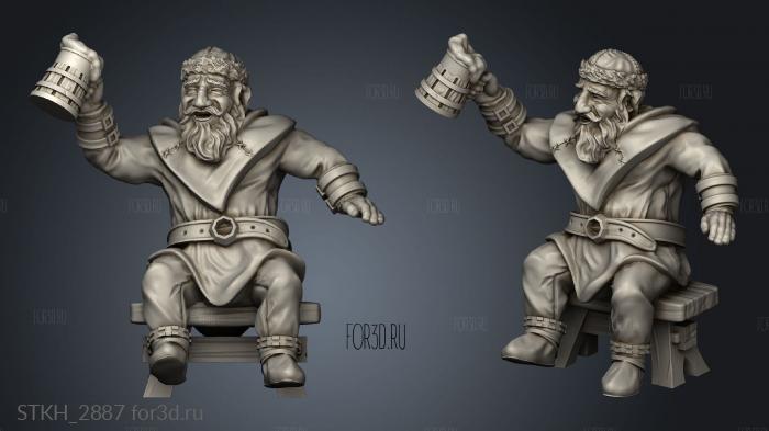 Chapter Traveling Dwarf stl model for CNC