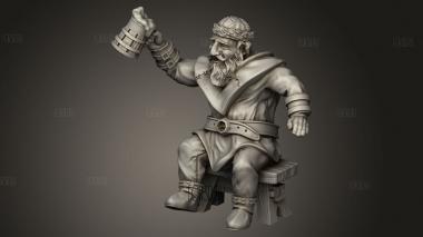 Глава Странствующий Гном 3d stl модель для ЧПУ