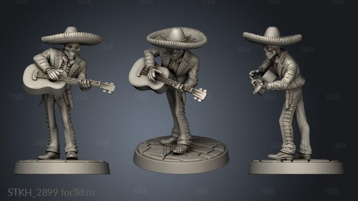 Mariachis Skeleton stl model for CNC