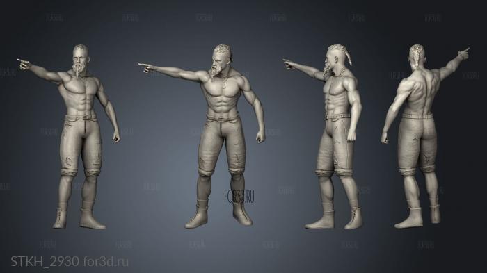 The Techno Viking stl model for CNC