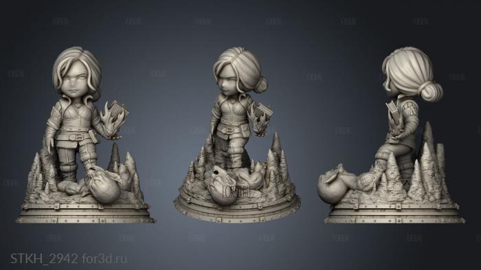 The Witcher Chibi Triss Chibicom Mesh stl model for CNC