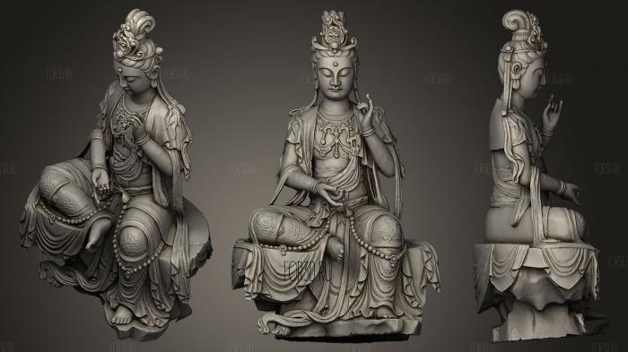 Буддийская скульптура из Резьбы по дереву династии Сун 3d stl модель для ЧПУ