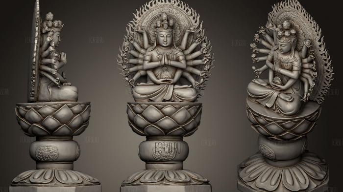 Avalokitesvara Thousandarmed Goddess stl model for CNC