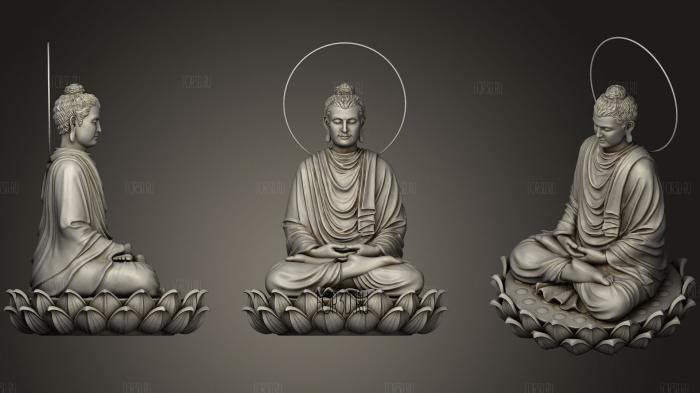 Buddha Gandhara style stl model for CNC