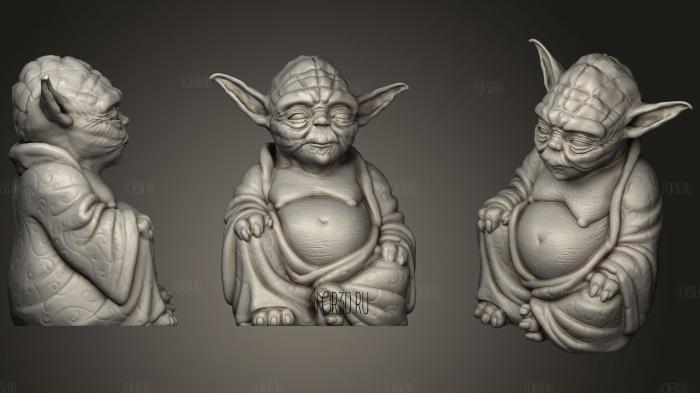 More Accurate Yoda Buddha stl model for CNC