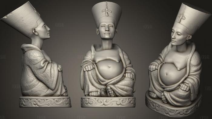 Nefertiti Buddha (Egyptian Collection) stl model for CNC