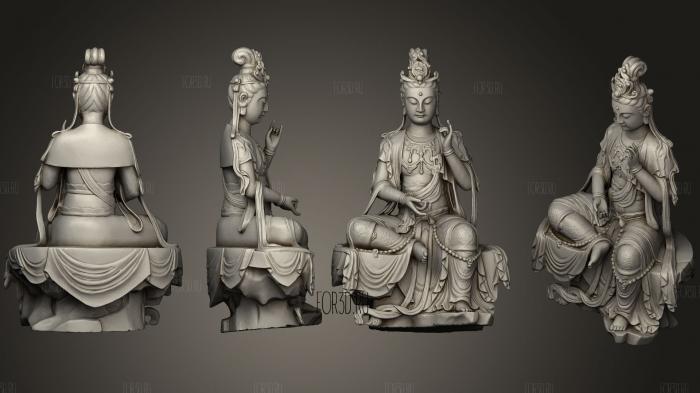 Буддийская скульптура, резьба по дереву династии Сун 3d stl модель для ЧПУ