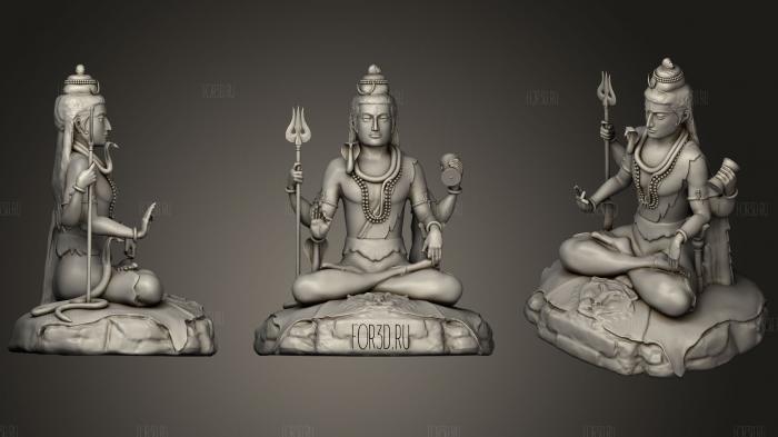 Statue Of Shiva In The Lotus Position At Murudeshwar stl model for CNC
