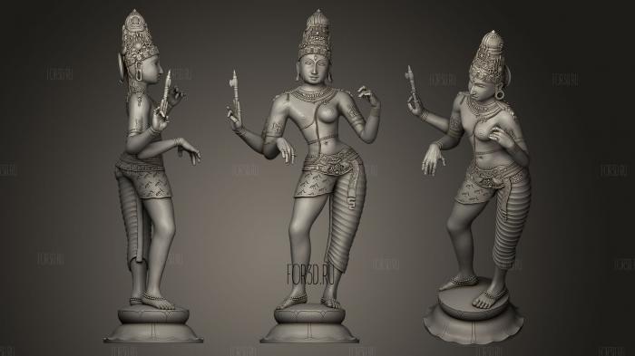 Ардханаришвара Господь, Который наполовину Женщина 3d stl модель для ЧПУ