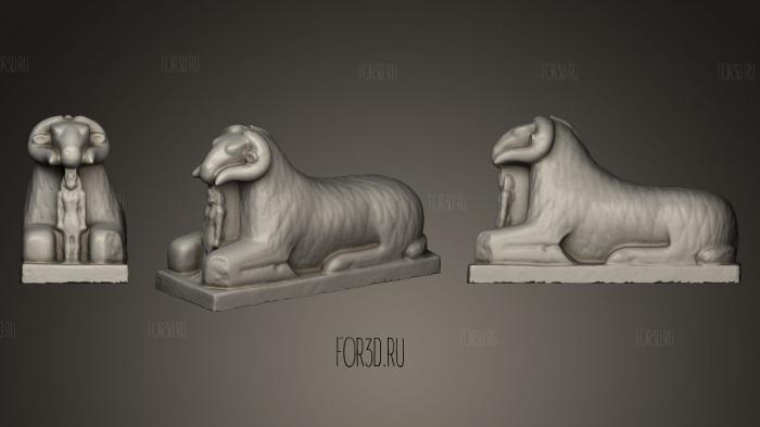 Amun in the form of a ram stl model for CNC