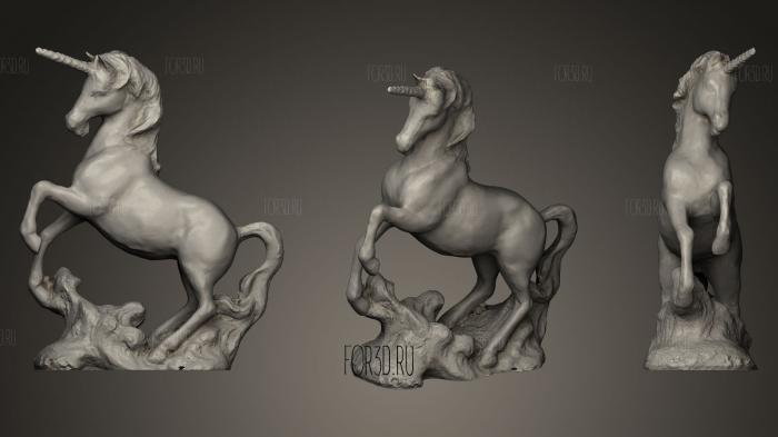 Antique Unicorn Sculpture stl model for CNC