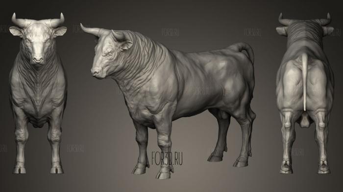 Bull Realistic Sculpt 3d stl модель для ЧПУ