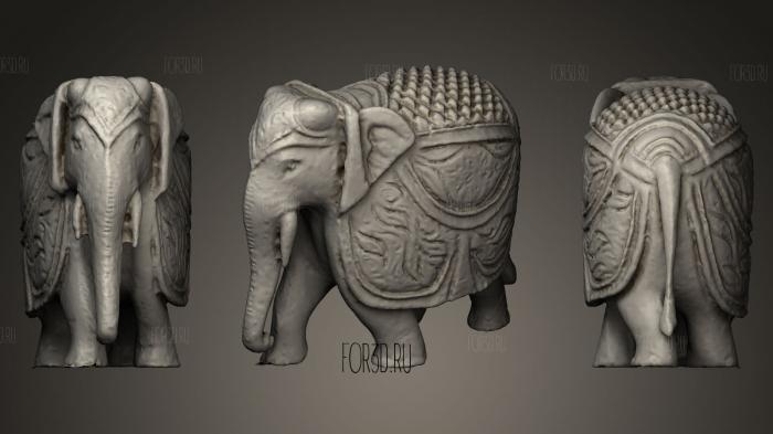 Day 005 Indian Elephant Sculpture stl model for CNC