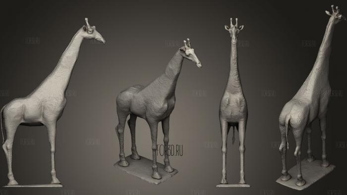 Giraffe 15th meters stl model for CNC