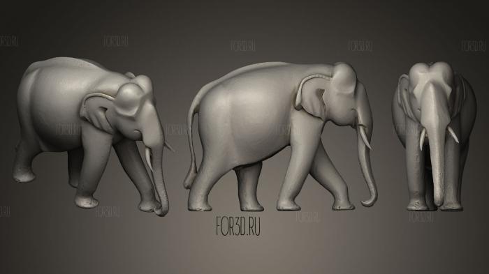 Indian Elephant wooden statue stl model for CNC