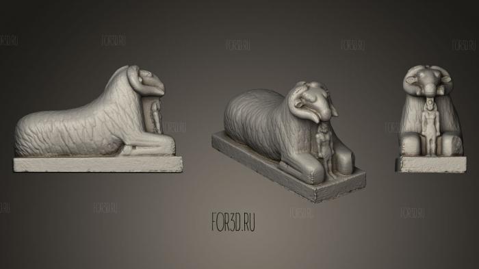 Statue of the ram of Amun stl model for CNC