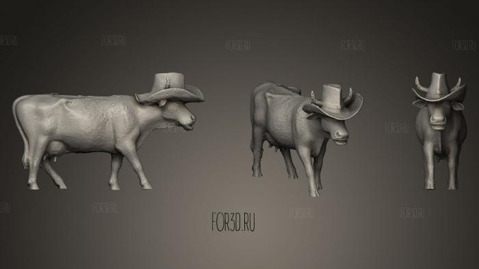 Texan Cowboy Cow Photo Scan 3d stl модель для ЧПУ