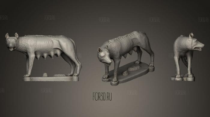 The Capitoline wolf stl model for CNC