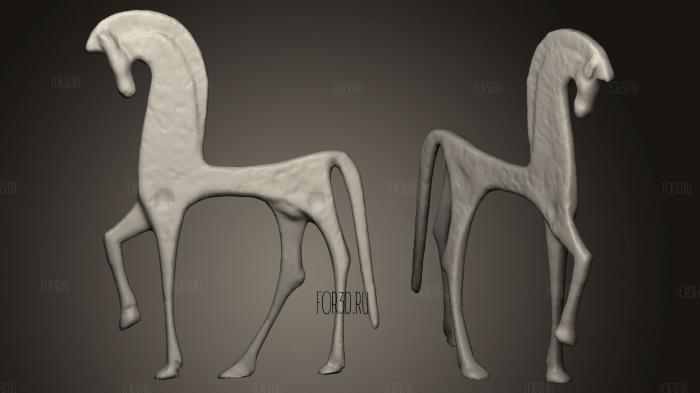 Этрусская фигурка лошади версия из чистого золота 3d stl модель для ЧПУ