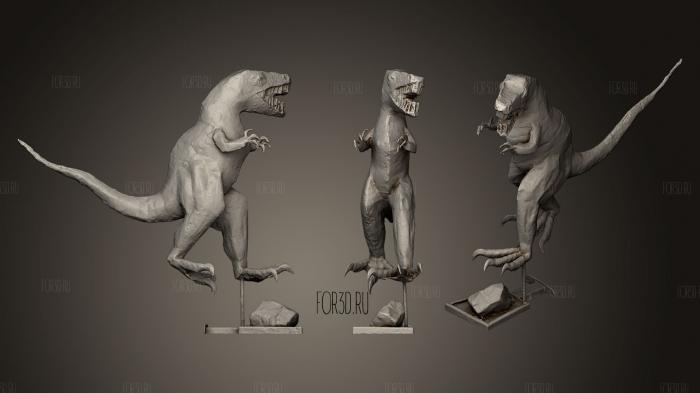  T-rex Sculpture stl model for CNC