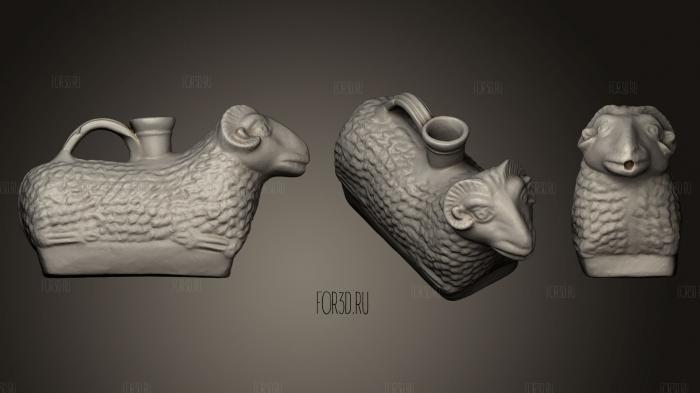 Ram vessel in the form of a ram stl model for CNC